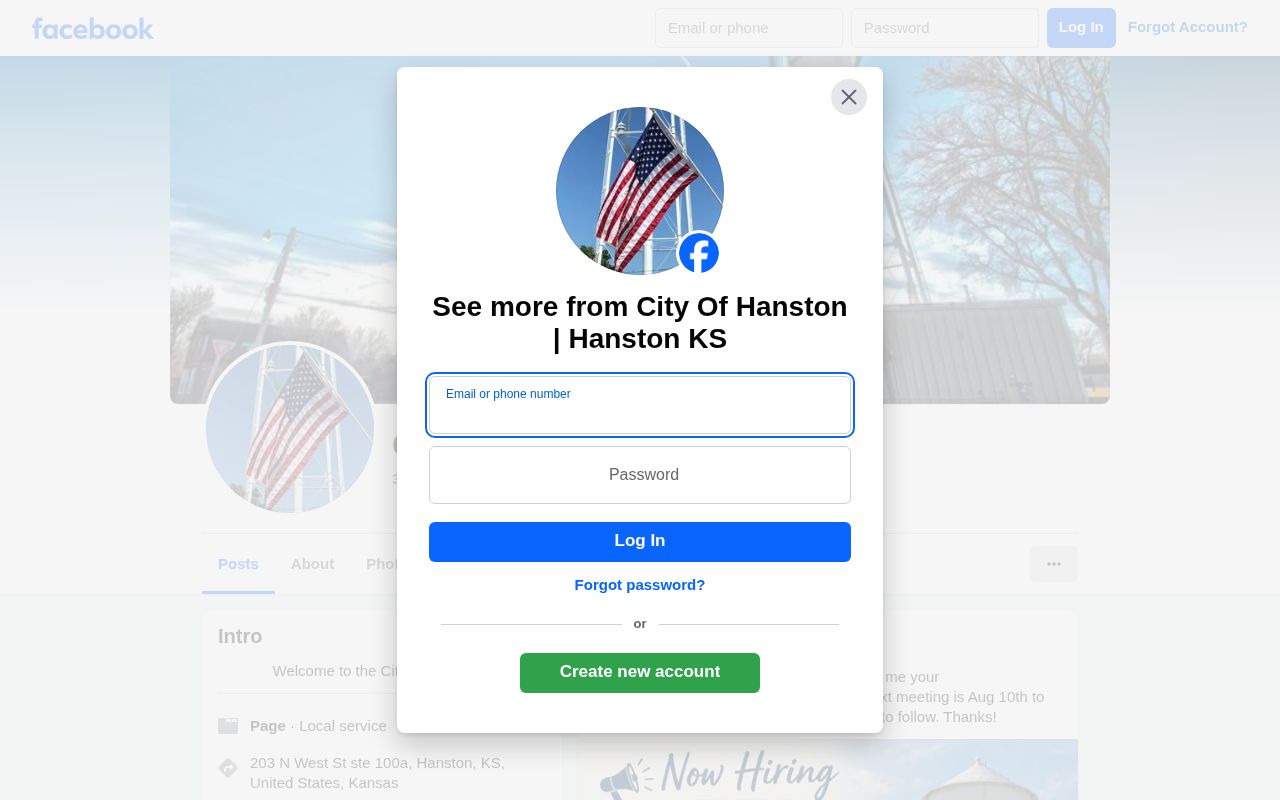 Hanston official city presence with no documented arrest record or mugshot feed